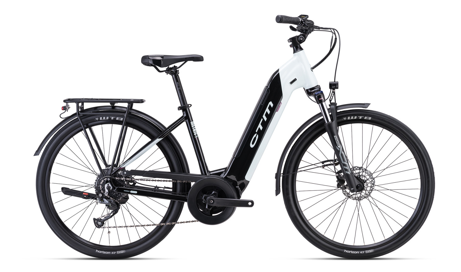 METRIC Lady 1.0 - čierna / bielofialová perleť 16" (44